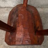 Brutalist stool solid oak Mobichalet type