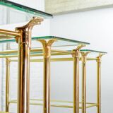 Ramiro Tarazona 24 Carat Goldplated Display Cabinet w. Glass Shelves 1980s