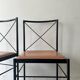 Metal and cognac leather chair, Arrben Italy design 1970