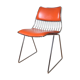 70s chrome metal and skai chair