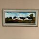 Original Swedish Oil on Panel – “Landscape with Farm” by Louis Zelig – Signed – Vintage & Framed – 78 × 39 cm (30.7" × 15.4")