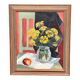 Original Swedish Oil on Panel from the 1940s – "Floral Still Life" by B. Segerdahl – Signed – Framed – 56 × 48 cm (22" × 18.9")
