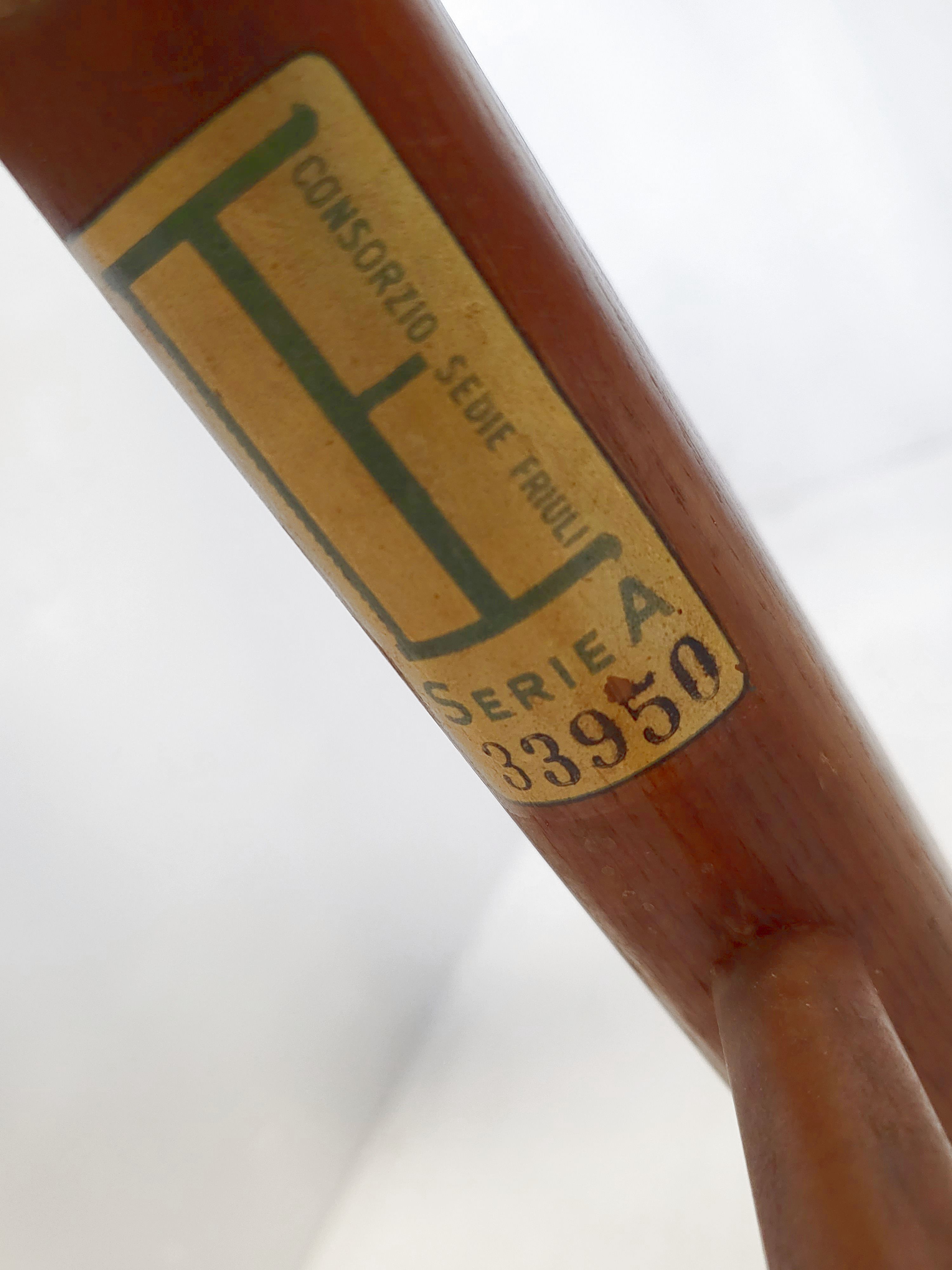 Suite of 4 vintage chairs Consorzio Sedie Friuli