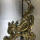 Paire lampe XlXème, devant de cheminée bronze rocaille style Louis XV