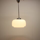 Art deco big glass pendant lamp, 1930s