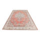 Tapis vintage anatolien tissé à la main en rose saumon, 206x392 cm