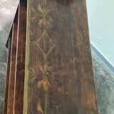 Antique Art Deco free standing wooden shelf