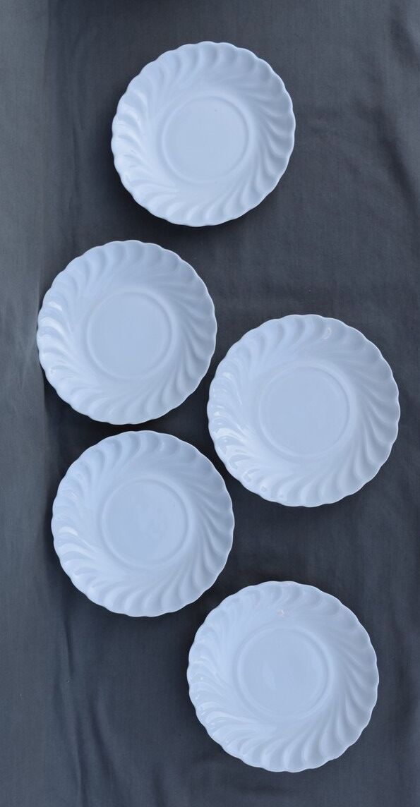 6 coffee cups and saucers Tharaud Limoges form valençay sillage model