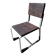 Chaise basse de salon — chêne et chrome, années 1930