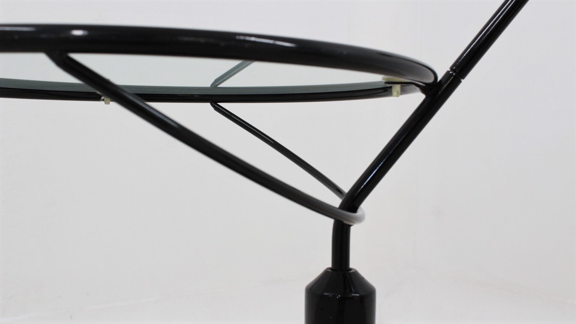 Verre italien &Marbre Pivotant Table Basse, années 1980