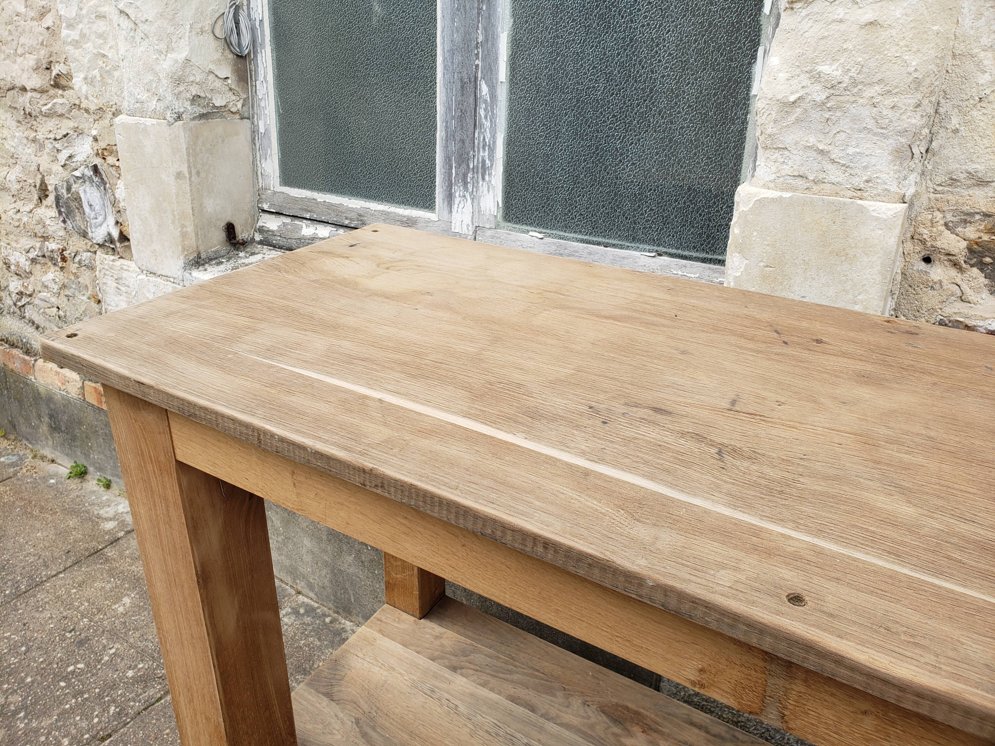 Establishment or light oak console