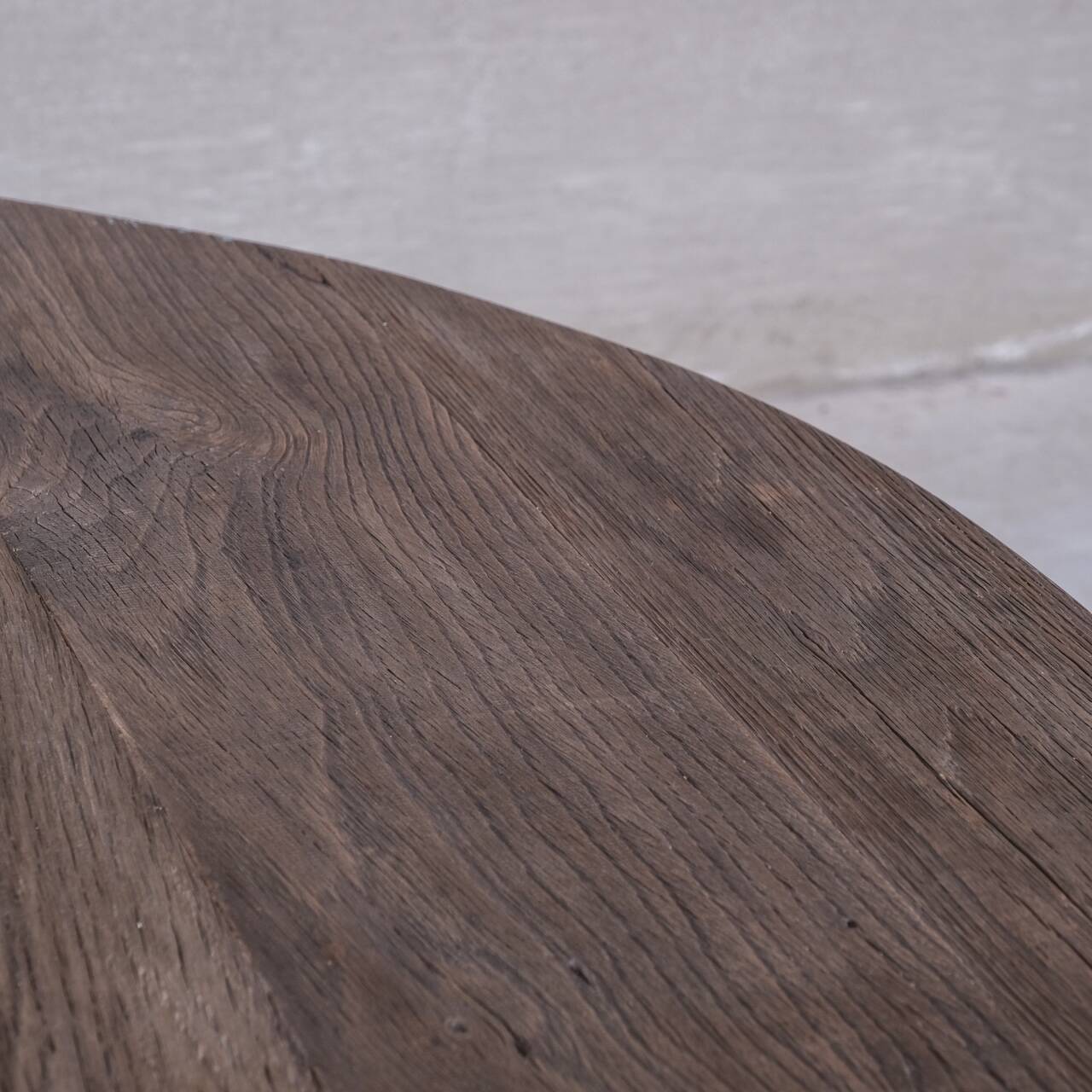 Primitive Wooden Circular Belgium Dining Table