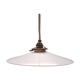 White opaline hanging lamp cable hemp