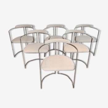set de 6 chaises de salle à manger par Belgo Chrom, 1985