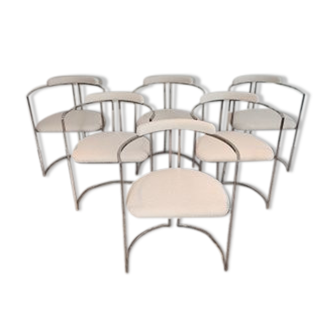 set de 6 chaises de salle à manger par Belgo Chrom, 1985