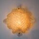 XL frosted leaf wall light, Murano glass, Italy, 1970