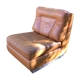Chauffeuse Jacques Charpentier design vintage en cuir