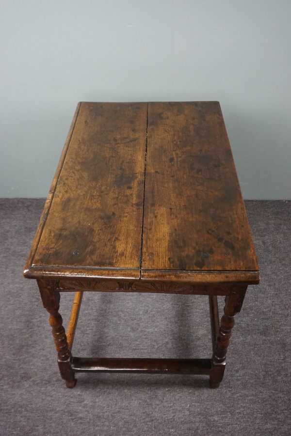 Carved antique English side table