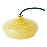 Clichy glass pendant, Pale Yellow, 1930 - 19 x 7 cm