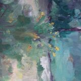 Oil on canvas, rural landscape, signed