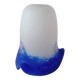 Signé degué - tulipe en verre marmoréen blanc et bleu roy
