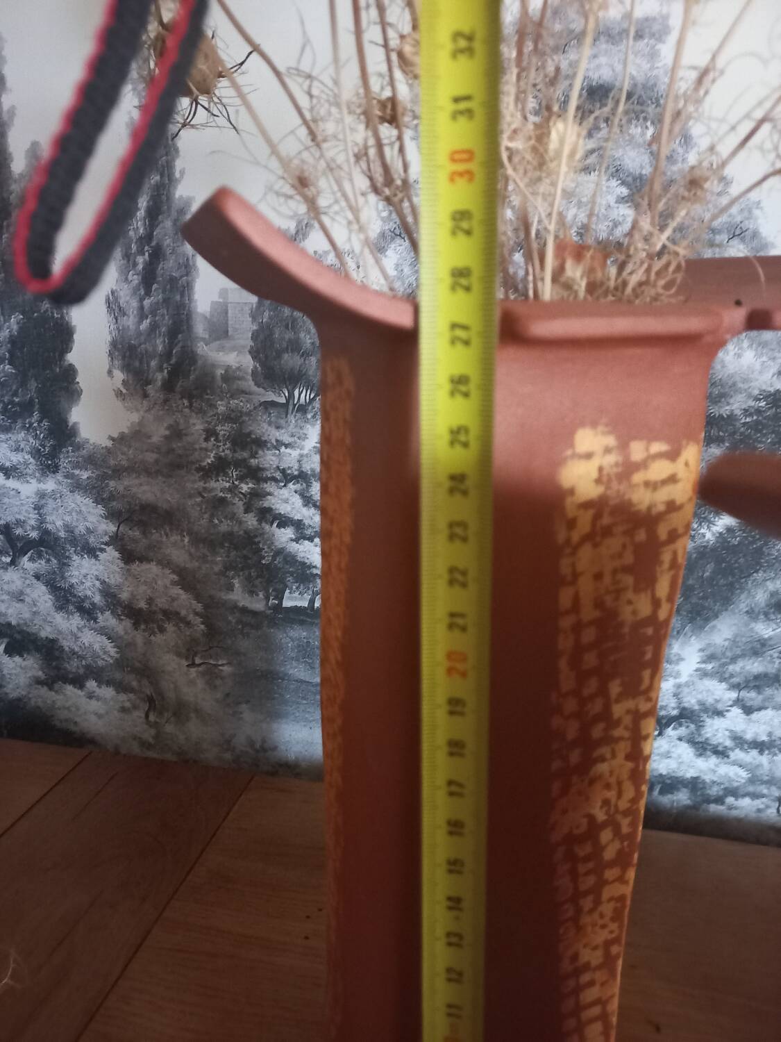 Trio of terracotta vases, unique pieces