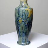 Rare petit vase ancien Alfred Renoleau grès émaux cristallins art déco