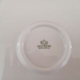 Kronester Bavaria white porcelain round dish and silver ledé