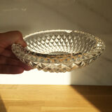 Chiseled glass ashtray