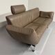 De Sede ds 140 grey 2/3 seater sofa, vintage leather, 80s design