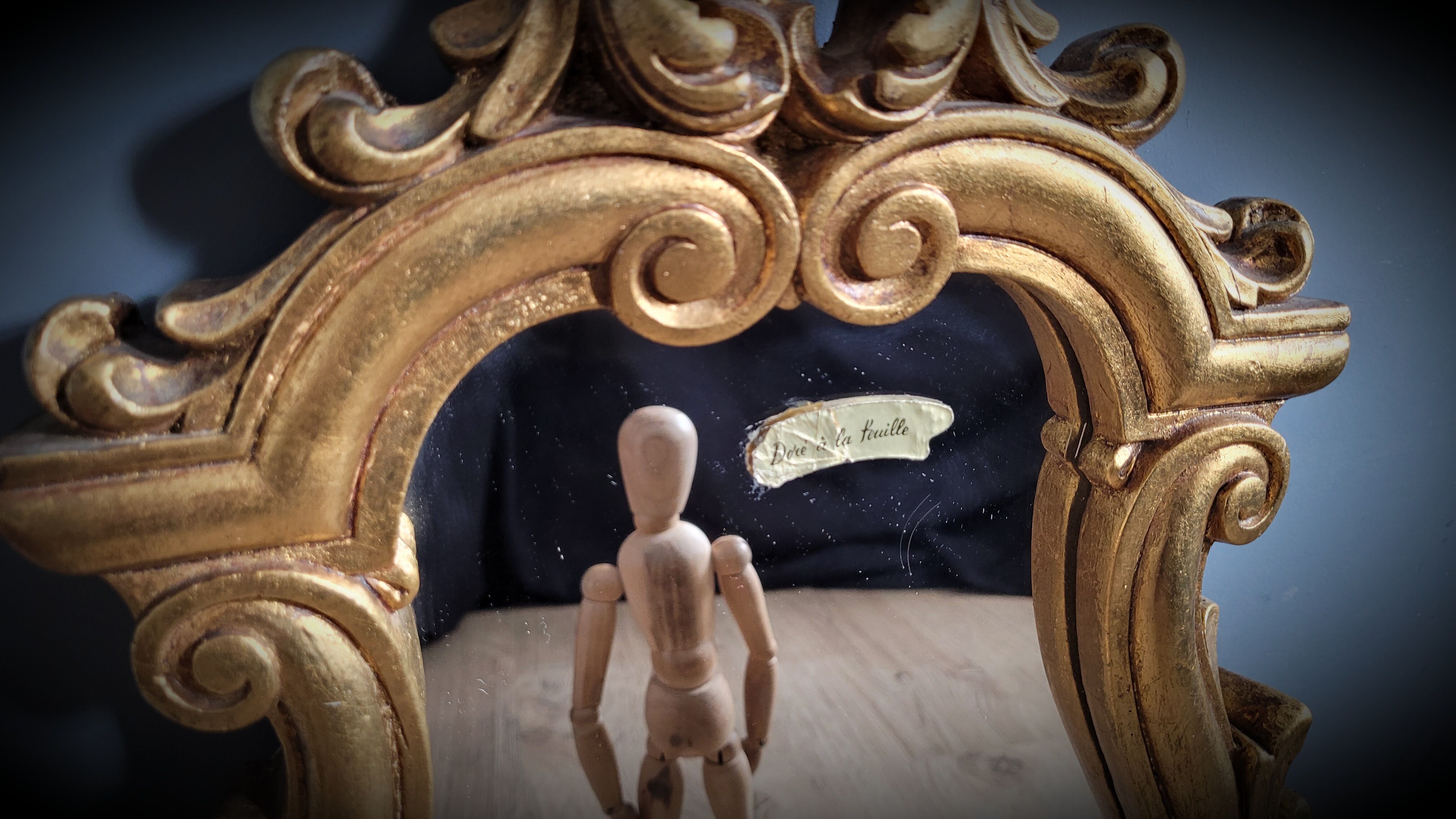 Mirror 48x28 gilded with leaf