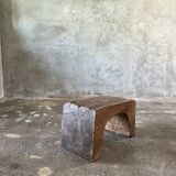 Low stool in old Asian monoxyl teak