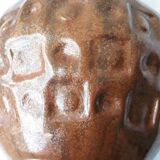 Brown stoneware vase