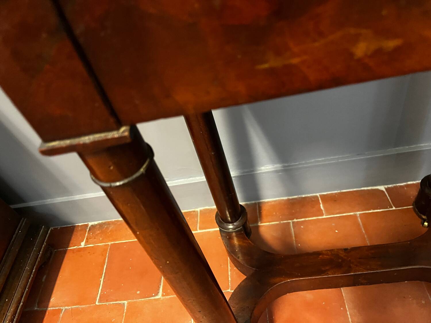 Empire period mahogany workbench