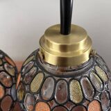 Pair of faceted globe wall sconces
