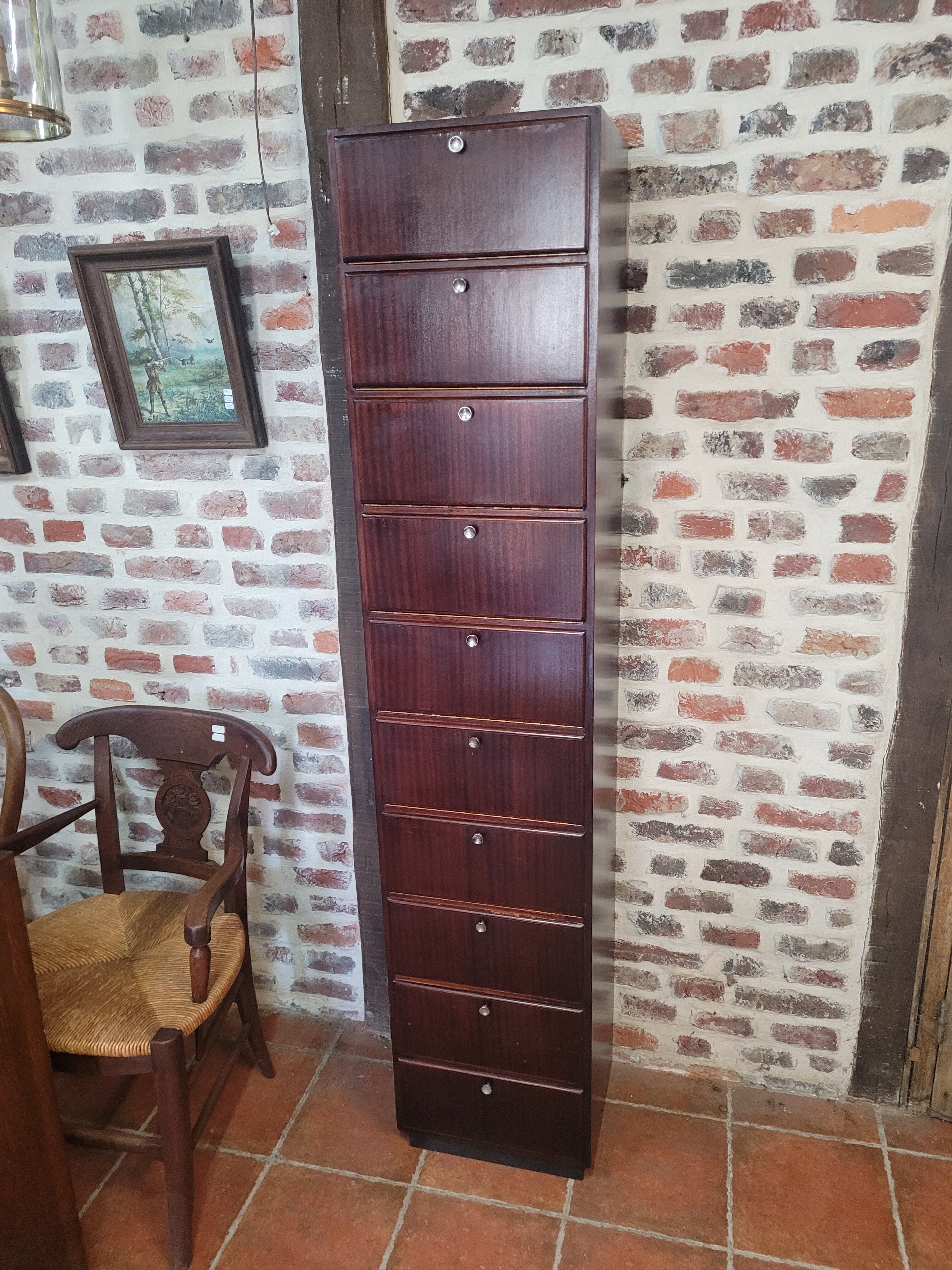 Meuble de métier à clapets en palissandre des années 60
