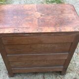 Petite commode style Louis Philippe ronce noyer