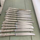 Series of 12 old knives, silver metal