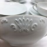4 broth bowls in taraud limoges porcelain.