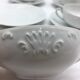 4 broth bowls in taraud limoges porcelain.