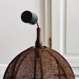 Brown raffia chandelier