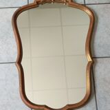 Miroir baroque Cadre bois sculpté dorée patiné