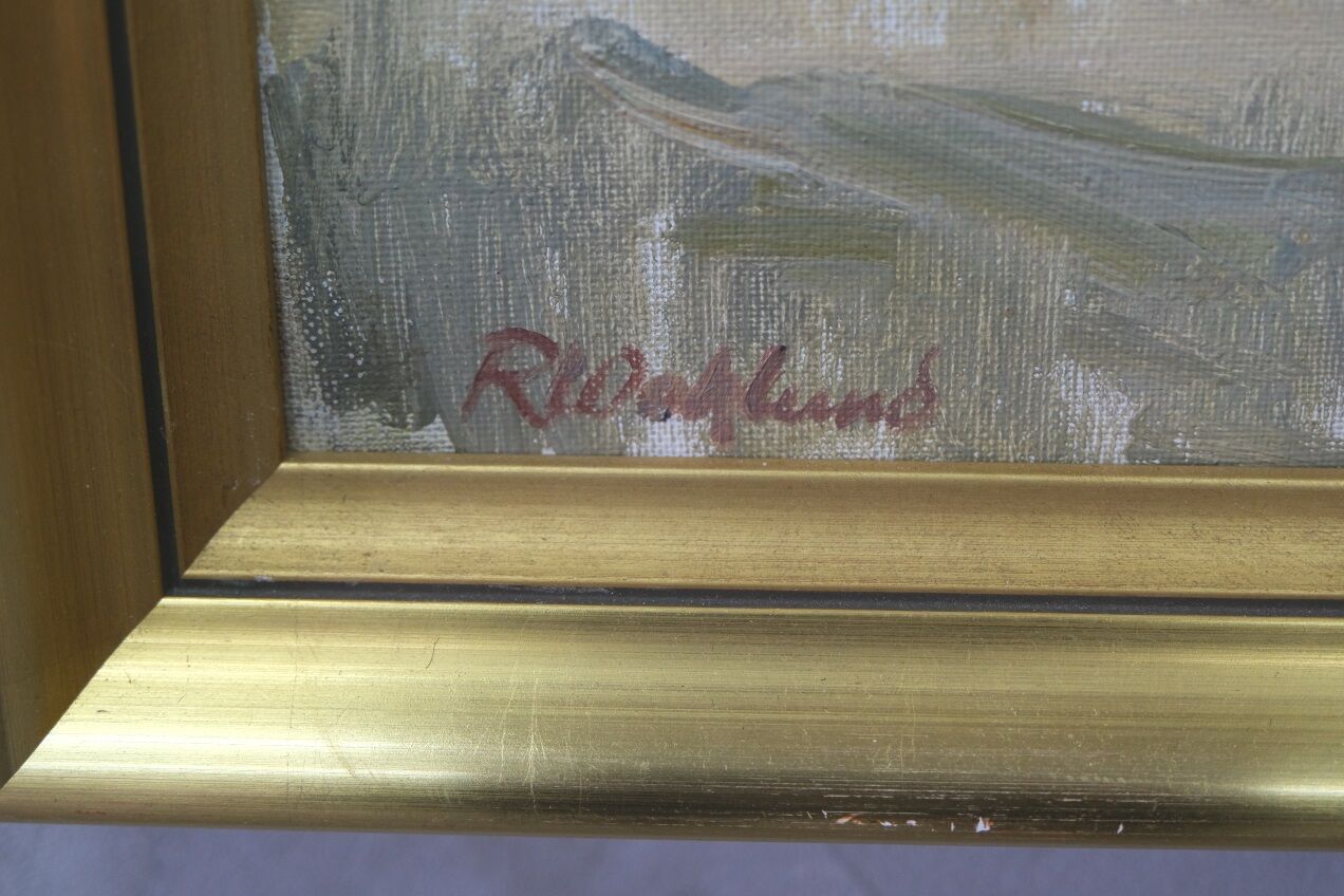 Ruth Wahlund (1906-1994 ), Swedish Landscape, 1960, Oil on Canvas, Framed