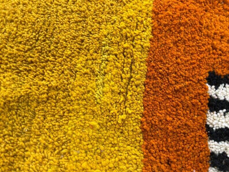 Traditional coloured Beni Ourain Berber rug, size 140 x 260 cm.