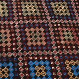 6X10 Bluw & Burgundy Handmade Vintage Kilim Rug, 181x295Cm