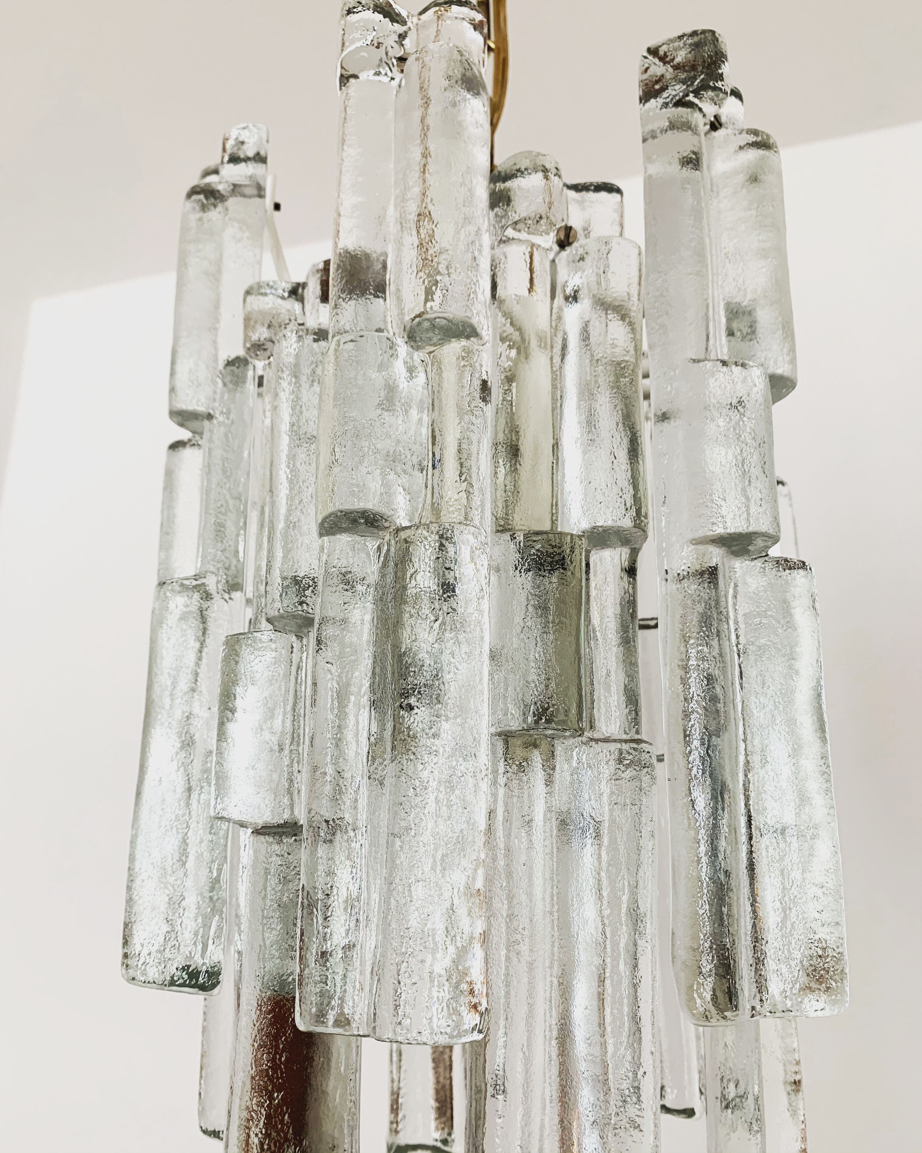 Ice glass chandelier by J.T. Kalmar