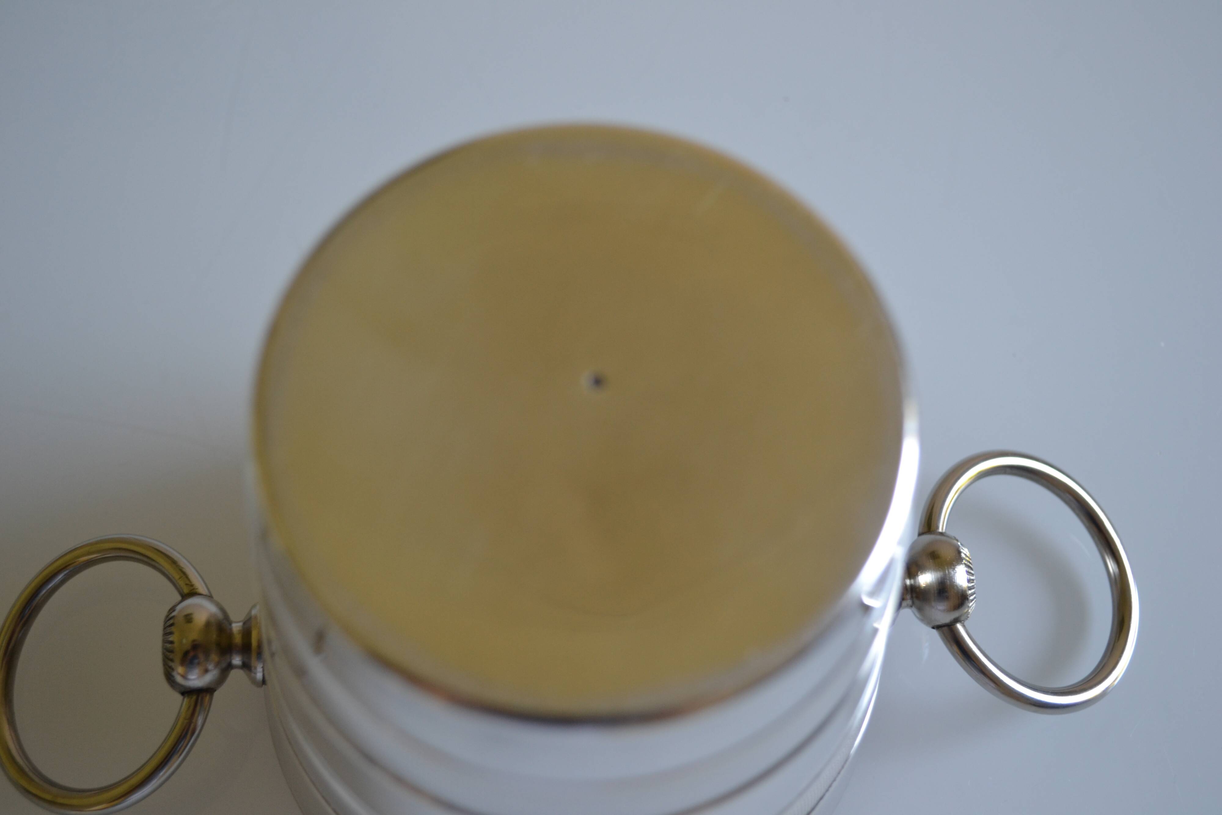 Vintage silver metal ice bucket