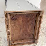 Antique Bedside Table in Weathered Grey Wood