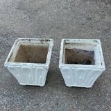 2 pot flower box garden patterned old planter