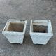 2 pot flower box garden patterned old planter